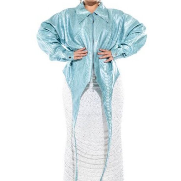 PLUS AZALEA WANG  CORSET JORJA CROC  JACKET - Picture 7 of 8